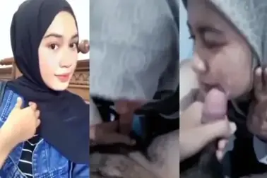 Hijab Cantik Sepong Kontol Jumbo, Crot di Muka Full yang Tidak Disangka-sangka